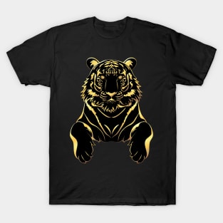 Black tiger and gold T-Shirt